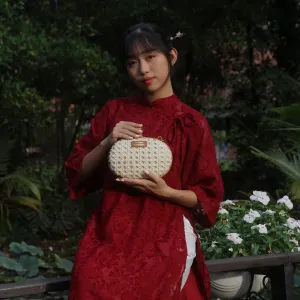 Túi mây đan tay Luna Woven từng đường cong tinh tế, túi xách mây đan tay dáng bầu dục túi đeo chéo đi biển phụ kiện thủ công quà cho nữ tinh tế