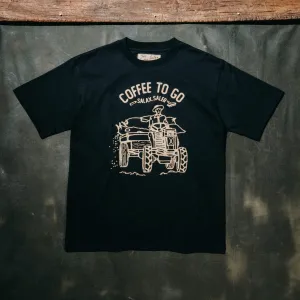 Coffee To Go cotton t-shirt, premium and perfect for travel or group wear, unique birthday gift, ideal for coffee lovers.