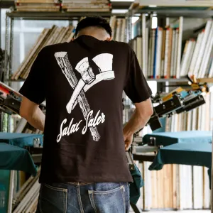 "Stronger" cotton T-shirt with silkscreen print, offering motivation for every journey—easy-to-style unisex fit, unique travel fashion, and a memorable souvenir.