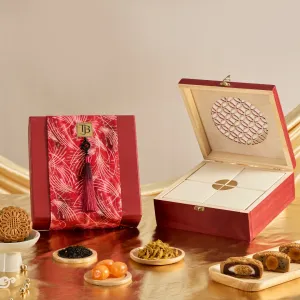 Hộp quà Trung Thu Hồng Nguyệt Minh Hoa phút hân hoan giữa đêm rằm, hộp quà 4 bánh Trung Thu theo yêu cầu quà tặng doanh nghiệp