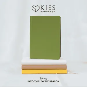 Sổ tay "Into The Lovely Seasons" bìa trơn, bước vào mùa hè tươi mới—sổ nhật ký cao cấp bìa cứng, quà lưu niệm Việt Nam, quà tốt nghiệp độc đáo.