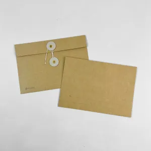 Set 10 bao thư giấy kraft A5 có nút cột, phong bì hoài cổ sang trọng, quà tặng thủ công tiện dụng.
