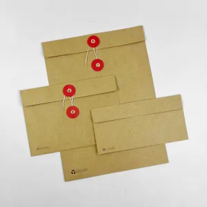 A combo of 30 premium kraft paper envelopes in A4, A5 and A6 sizes, 10 pieces each, ideal for businesses needing custom printing and high-quality stationery.