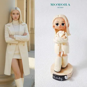 Tượng chibi đất sét toàn thân được làm theo yêu cầu, phiên bản mini cá nhân hóa của chính bạn, món quà lưu niệm độc đáo và ý nghĩa.