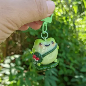 A cute polymer clay keychain featuring plants and animals, handmade with care and perfect as a unique Vietnam souvenir gift.