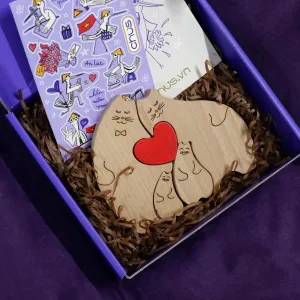 personalized gifts, cat family, family gift, gift, quà tặng cá nhân hoá, tượng gỗ khắc tên