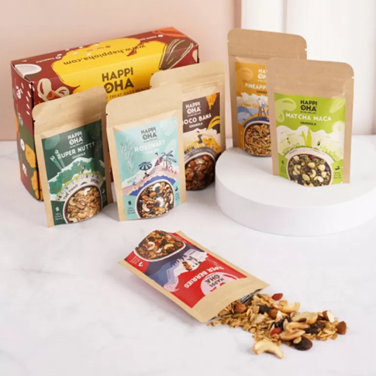 granola variety packs - giftset, healthy seed bag collection, gift for loved ones, sugar-free cereals, dietetic cereal set