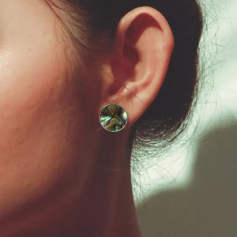 earth earrings, simple yet unique design, resembling a miniature globe, premium jewelry, impressive accessory, attractive
