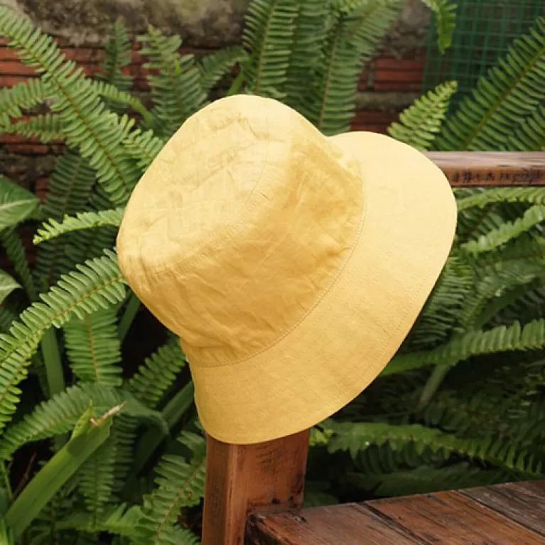 nón bucket linen, mũ rộng vành, mũ bucket nữ, nón có vành, nón bucket trơn màu, mũ vải vành nhỏ, mũ đội được 2 mặt