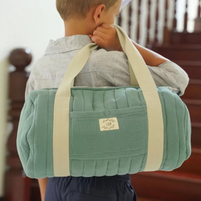 sleep-over bags, sturdy cotton fabric, lined interior, minimalist design, suitable for all genders and ages