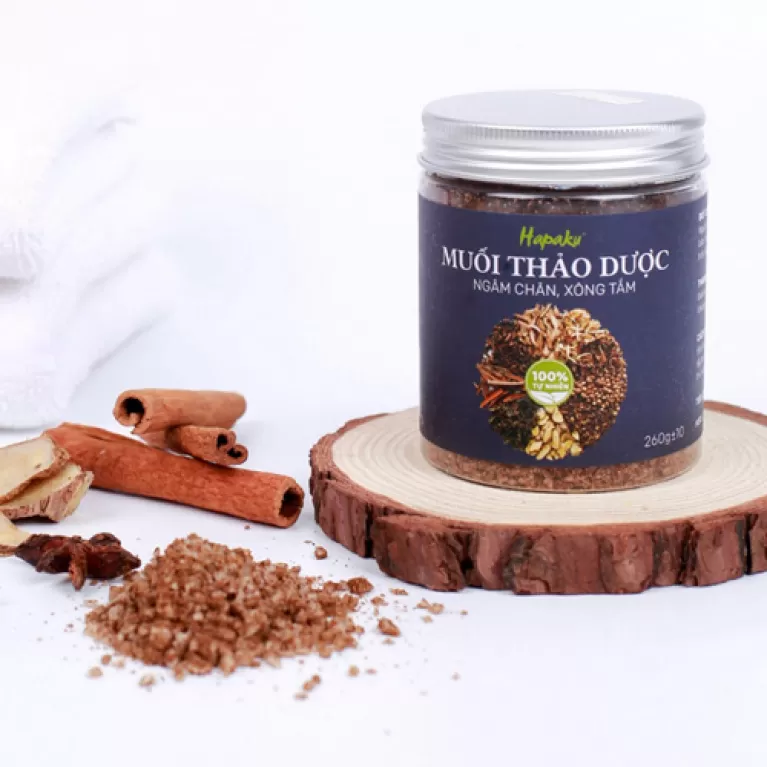 muối ngâm chân thảo dược, ngâm chân giảm đau nhức, muối thảo dược ngâm chân, muối thảo dược xông tắm