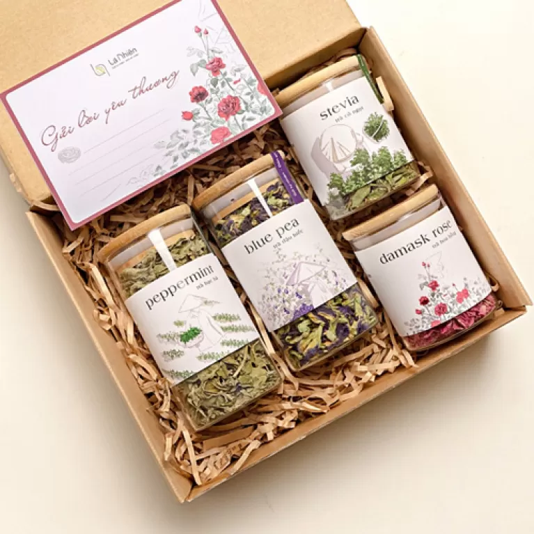 herbal tea gift set, herbal flower tea set, natural gift box, cooling herbal tea, gift for girlfriend
