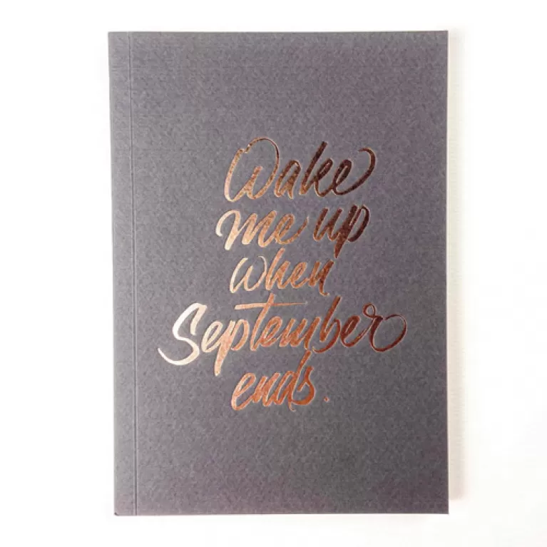 notebooks with message, minimalist and elegant design, fsc certified art paper, soft cover, handcrafted secure binding
