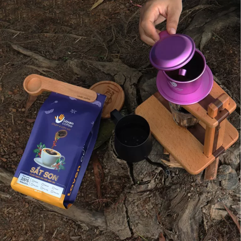 Cà Phê Sắt Son, 100% Robusta, Laven Coffee, chus