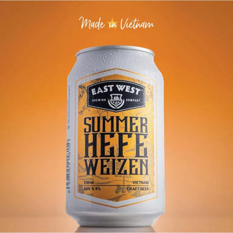 summer hefeweizen Craft Beer Can, fresh and cool flavor, uses high-quality hops, high-quality ingredients, handcrafted beer
