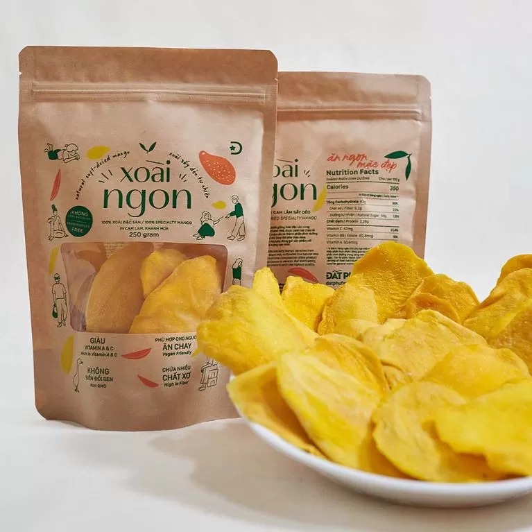 Xoài Sấy Dẻo Tự Nhiên 200g, Đặc Sản Cam Lâm Khánh Hòa, Đất Phú, chus