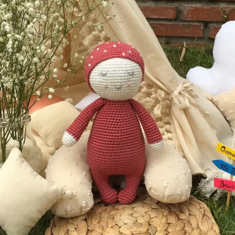 crochet strawberry rattle toy, strawberry woolen doll, knitted strawberry, decorative toy, cute stuffed strawberry