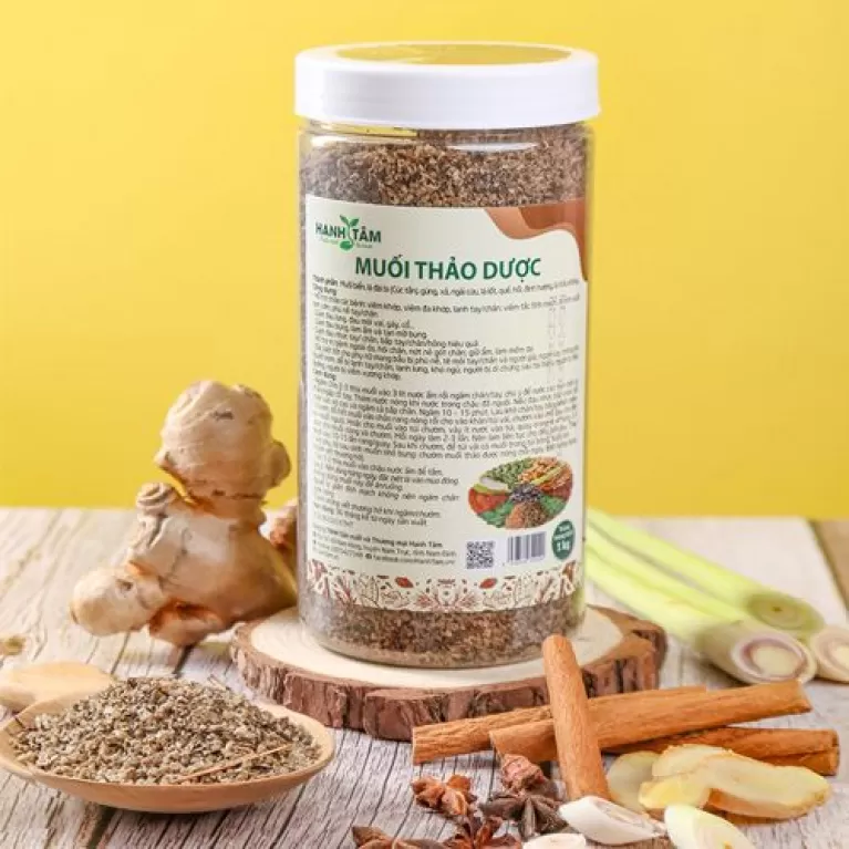 muối thảo dược ngâm chân, muối thảo mộc đa năng, giảm nhức mỏi tay chân, ngâm chân thải độc, quà tặng ông bà