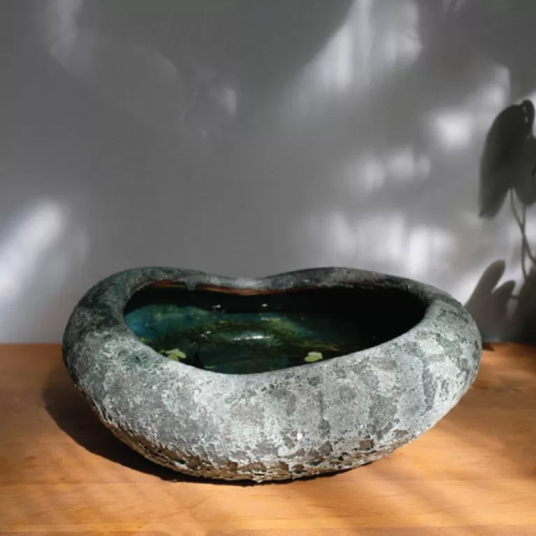 chậu gốm nuôi cá thả bèo, gốm sài gòn, chus