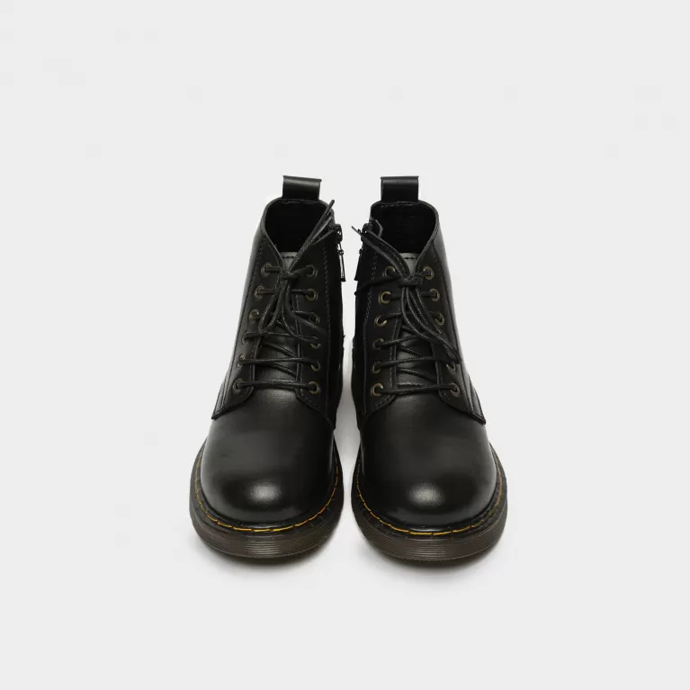 genuine leather lace up boots with zipper, high men's leather shoes, genuine cowhide leather shoes, men's zipper leather shoes
