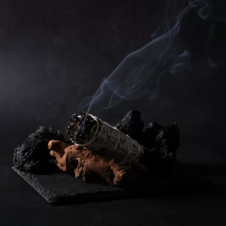white sage incense stick, healing and purifying, therapy for tranquility, stimulates positive energy, natural aroma