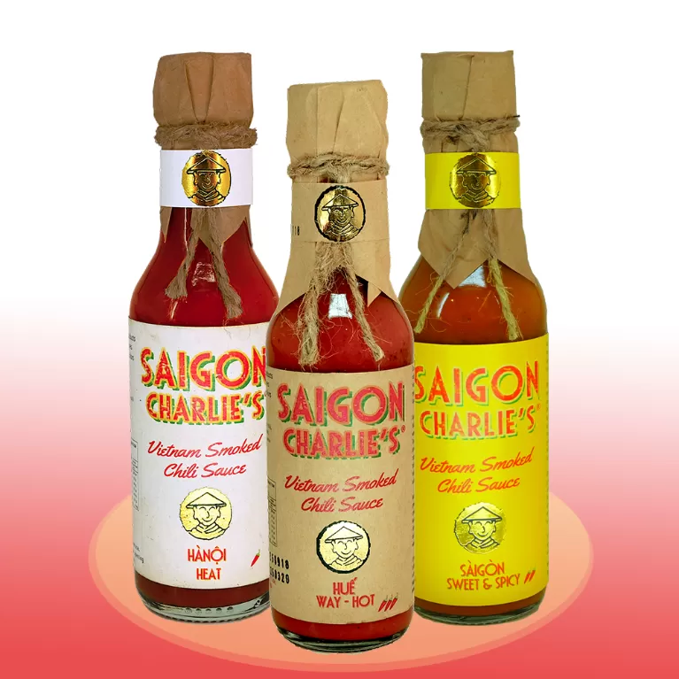combo 3 chai 1 vị tương ớt xông khói, saigon charlie's, chus