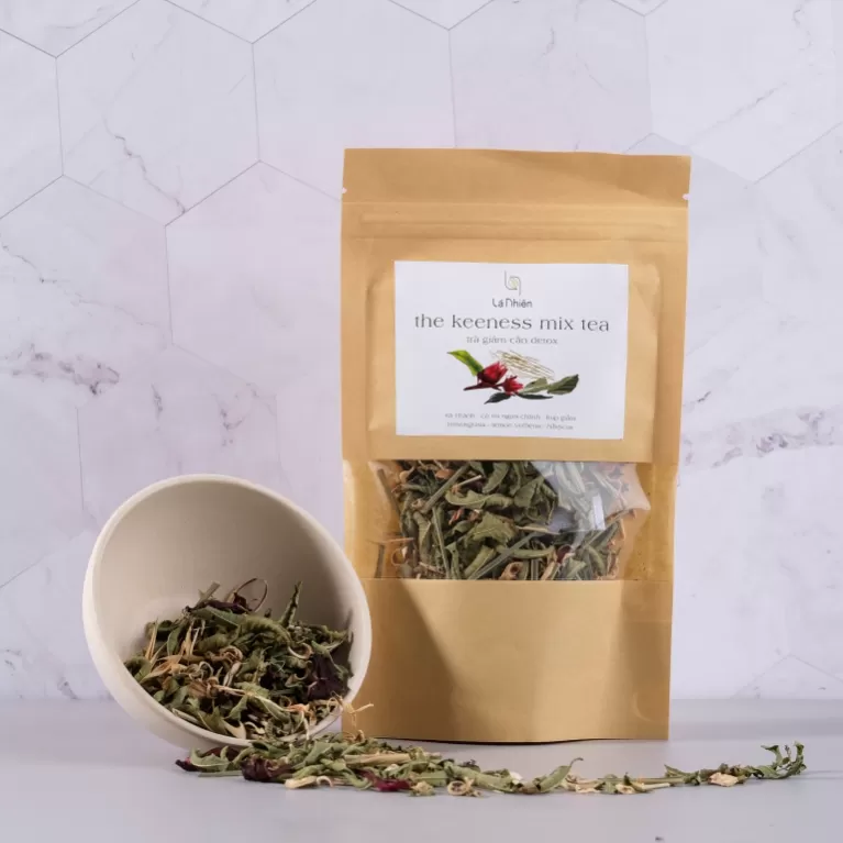 trà the keenness, túi zip 10g, là nhiên, chus
