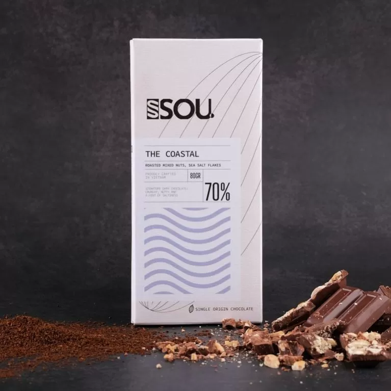 The Coastal (70% Socola Đen, Hạt Rang Và Muối Biển), SOU., chus