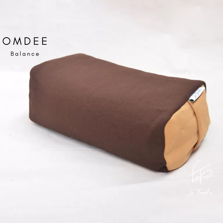 omdee yoga bolster stuffed with mung bean husk, yoga practice pillow, yoga block, canvas yoga pillow, yoga equipment, injury prevention