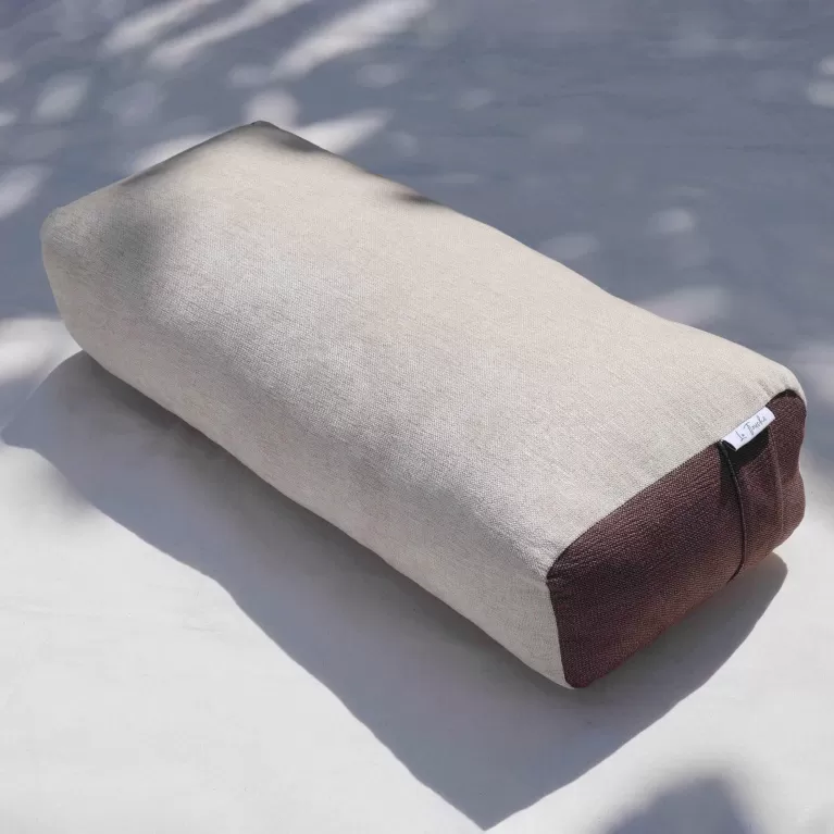 kapok yoga bolster, velvet canvas yoga pillow, anti-slip yoga practice pillow, therapy yoga pillow, yoga equipment, back support pillow