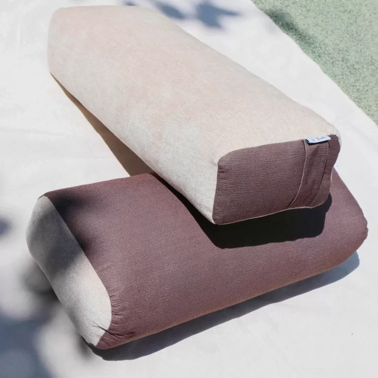 kapok yoga bolster, velvet canvas yoga pillow, anti-slip yoga practice pillow, therapy yoga pillow, yoga equipment, back support pillow