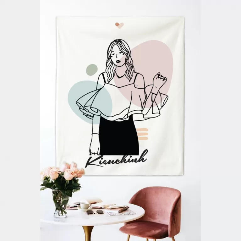 custom fabric art print for wall decoration, personalized decor items, available in 3 size options, meaningful gift ideas