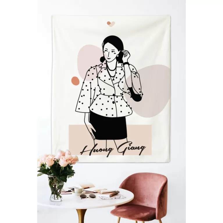 custom fabric art print for wall decoration, personalized decor items, available in 3 size options, meaningful gift ideas