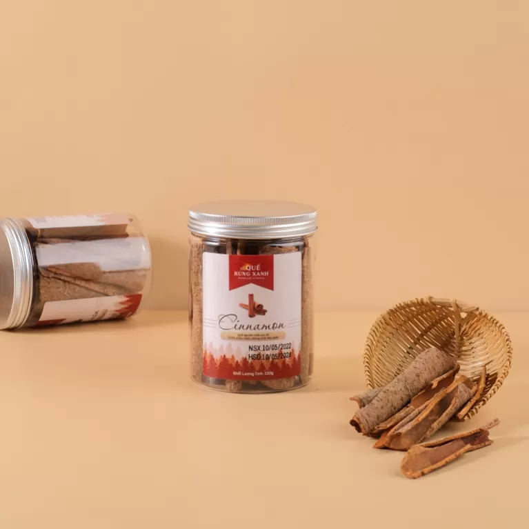 quế thanh, hộp 150g, quế tự nhiên, trang trí bánh ngọt, trang trí không gian sống, quế nguyên chất cạo vỏ