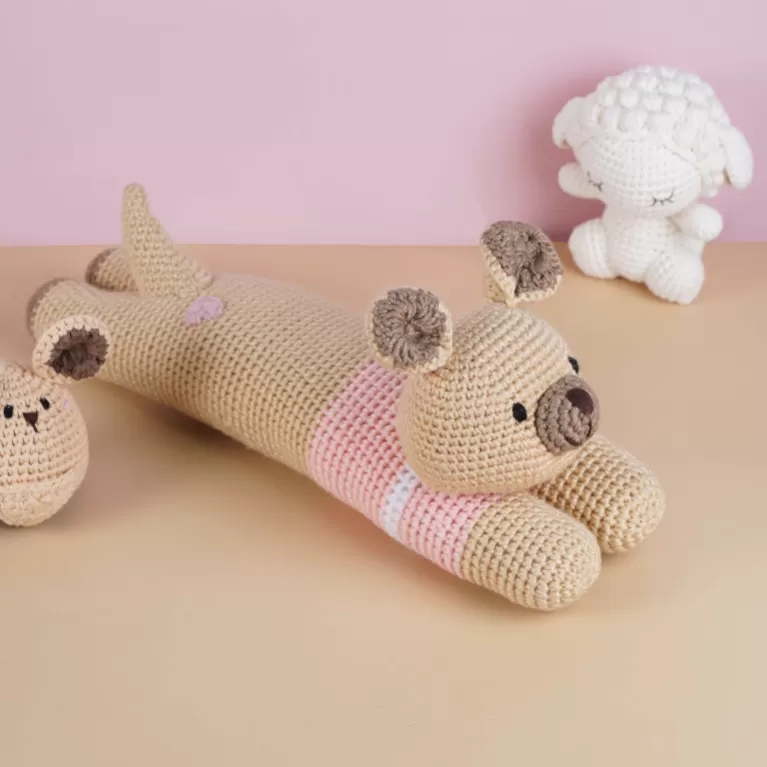 chuột túi karo lười bằng len, thú bông len bobicraft, kangaroo karo lười, chuột túi bằng len, thú bông kangaroo karo, thú len