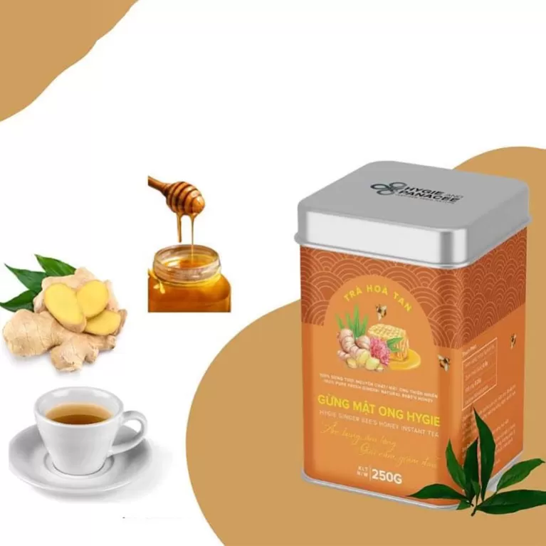 trà hòa tan gừng mật ong, hygie and panacee, chus