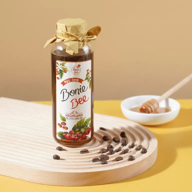 mật ong hoa cà phê nguyên chất bb highland, mật ong nguyên chất bonie, vi mật ngọt, mật ong thiên nhiên, thực phẩm bổ dưỡng