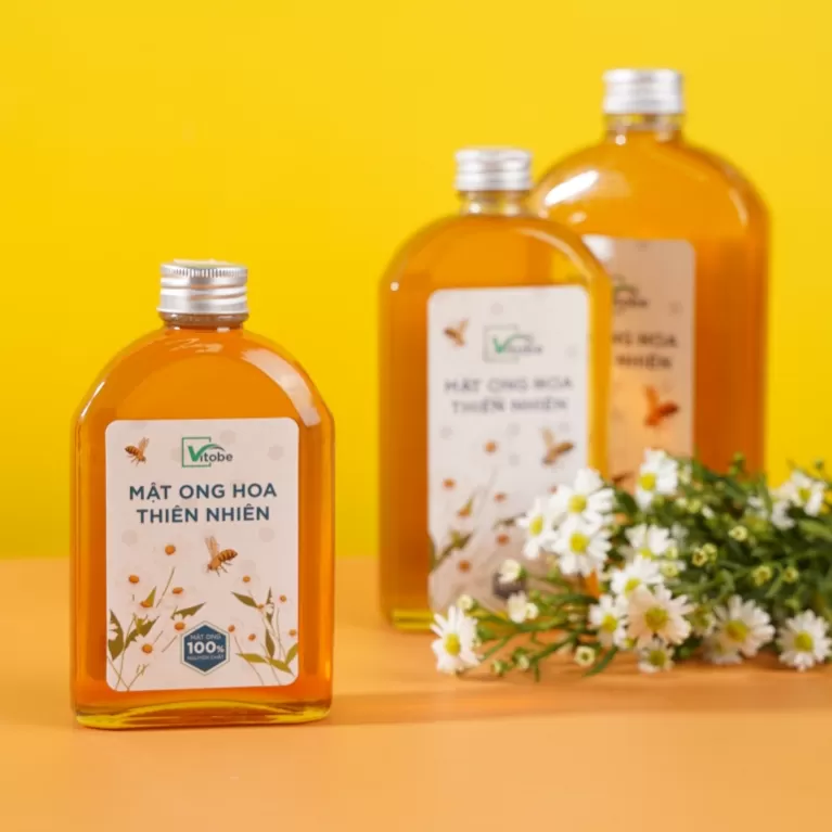 mật ong nguyên chất hoa thiên nhiên 100% - chính hãng vitobe, mật ong hoa thiên nhiên, mật ong vitobe thượng hạng, mật ong chín tổ