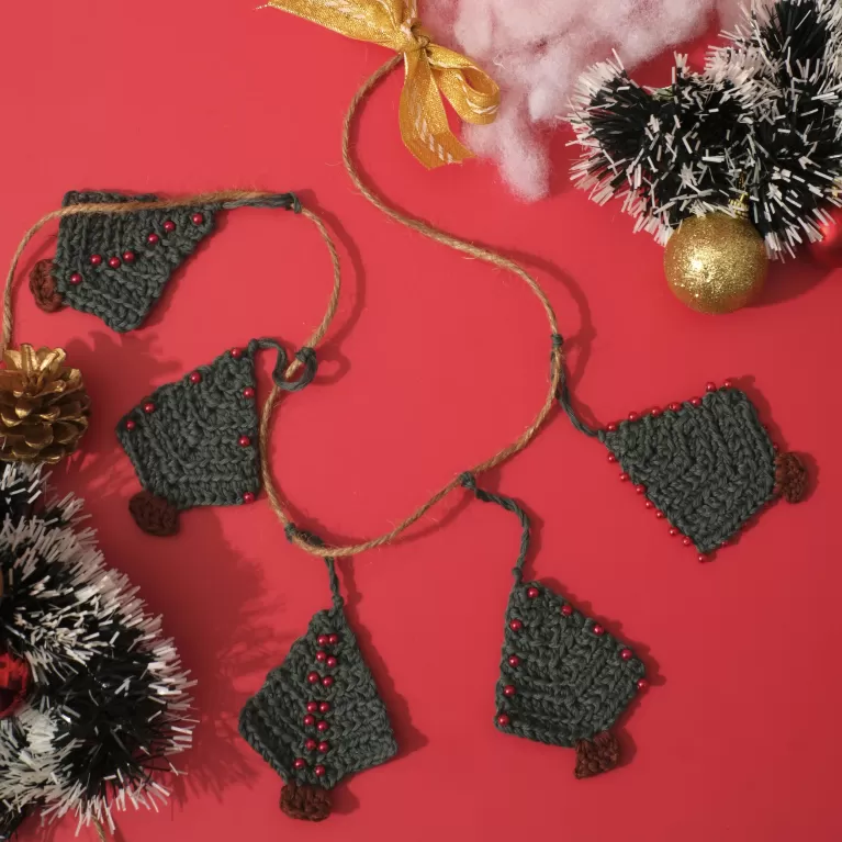 dây trang trí cây thông noel, phụ kiện trang trí xinh xắn, thiết kế đáng yêu, chủ đề noel, quà tặng thủ công
