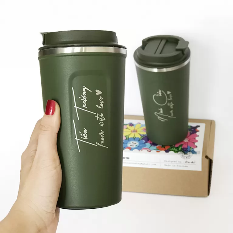 Personalized Laser Engraved Tumbler, bình giữ nhiệt khắc tên, quà tặng cá nhân hoá, personalized gift, chu du bag, chus, chusvn