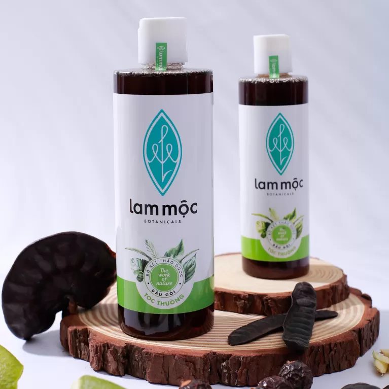 dầu gội thảo mộc, tóc thường cho mái tóc chắc khỏe, loại bỏ gàu, phù hợp cho da nhạy cảm, nhiều dưỡng chất tốt, việt nam, lam mộc, chus