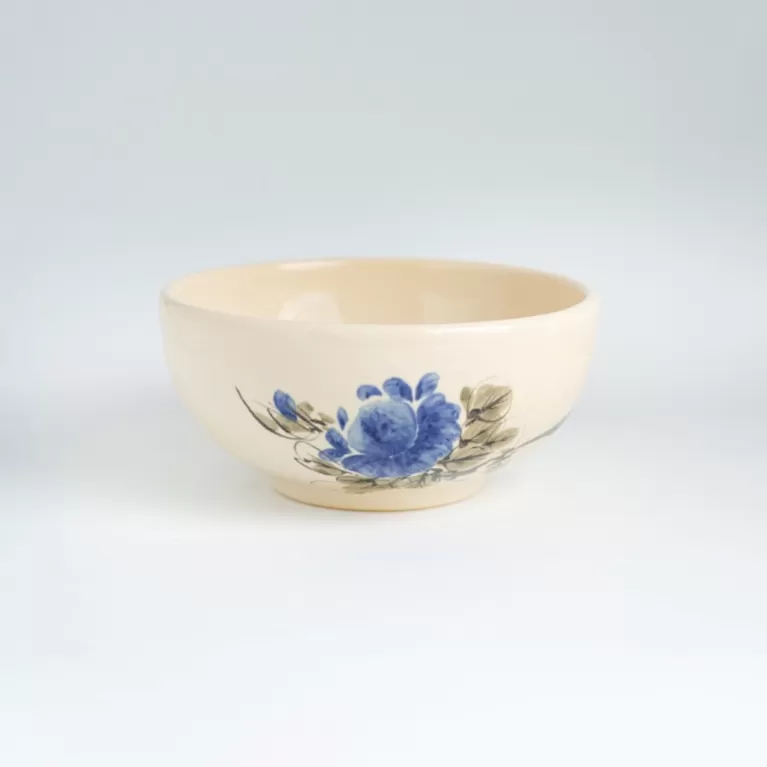 bát gốm sứ lớn "hoài", hoa mẫu đơn xanh coban, tu hú ceramics, chus