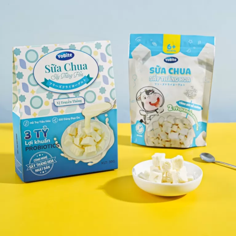 sữa chua sấy thăng hoa vị truyền thống, sữa chua sấy thăng hoa, sữa chua khô, bánh ăn dặm, viên sữa chua khô