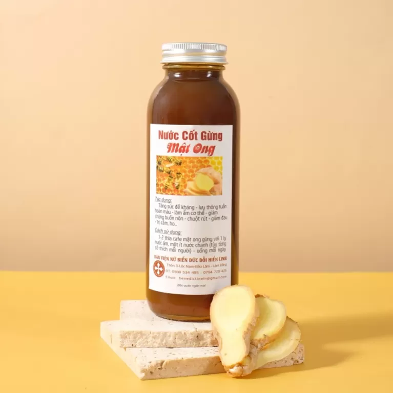 nước cốt gừng mật ong, hỗ trợ hệ tiêu hóa, mật ong gừng ấm bụng, thức uống giảm ho, bồi bổ sức khỏe, quà tặng bố mẹ