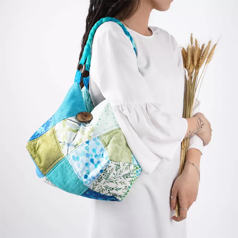 braided strap butterfly wing quilted bag, delicate color combination, vibrant color tone, youthful and modern style
