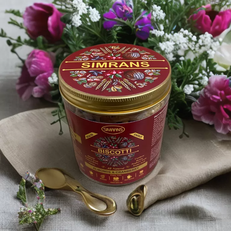 bánh biscotti hạnh nhân và nam việt quất - 150g, ăn vặt lành mạnh, bánh biscotti ăn giảm cân, bánh biscotti nguyên cám