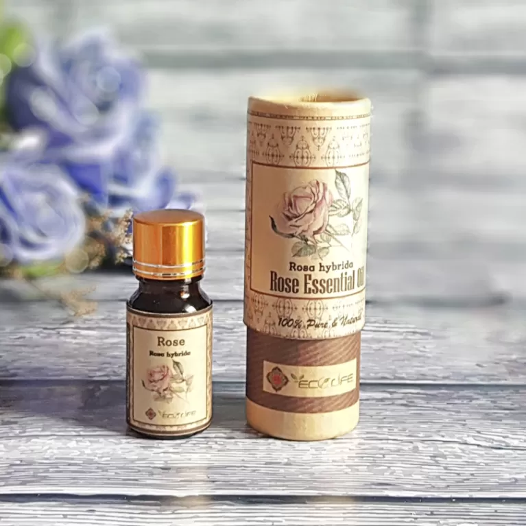 tinh dầu hoa hồng nguyên chất, mùi hương quyến rũ, thư giãn tâm trí, thành phần thiên nhiên, thân thiện với người dùng, việt nam, ecolife, chus