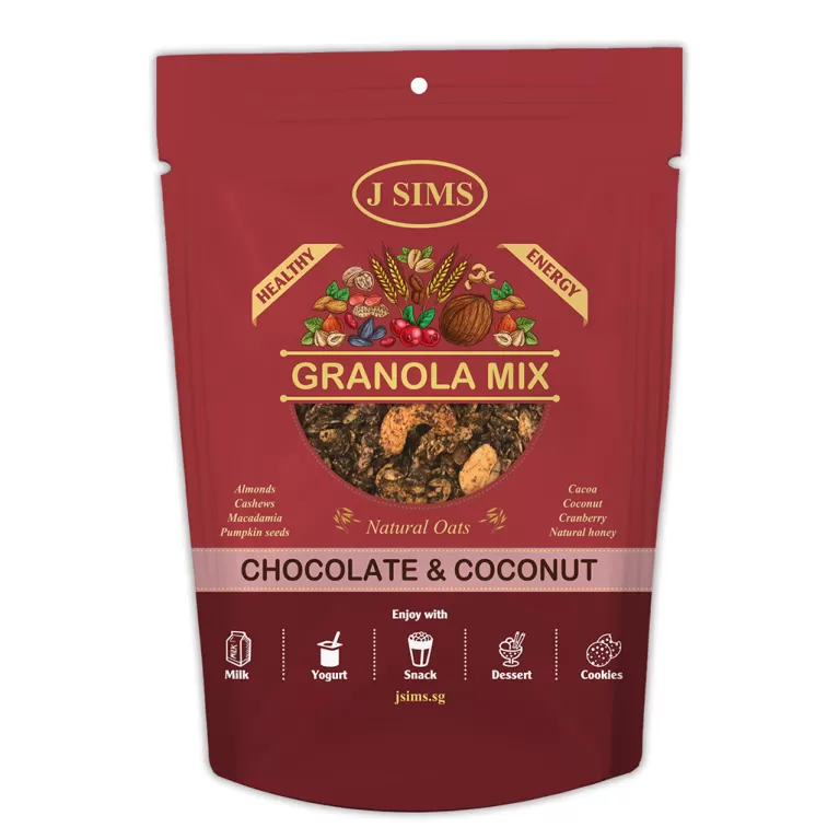 granola mix almond & honey - 250 g, nuts with yogurt, mixed nut granola, super nut diet granola, breakfast granola, weight loss granola