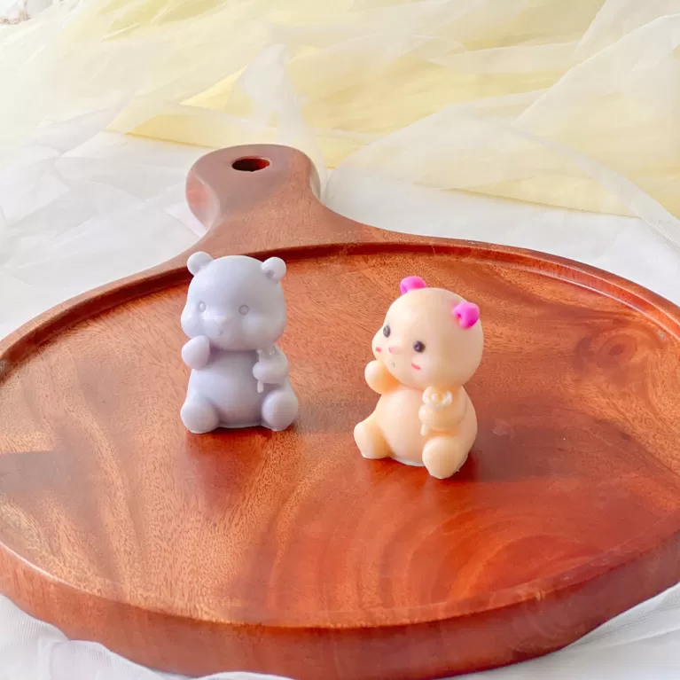cute animal repellent wax with essential oil, various insect repellent wax shapes, essential oil scented wax, desk decoration