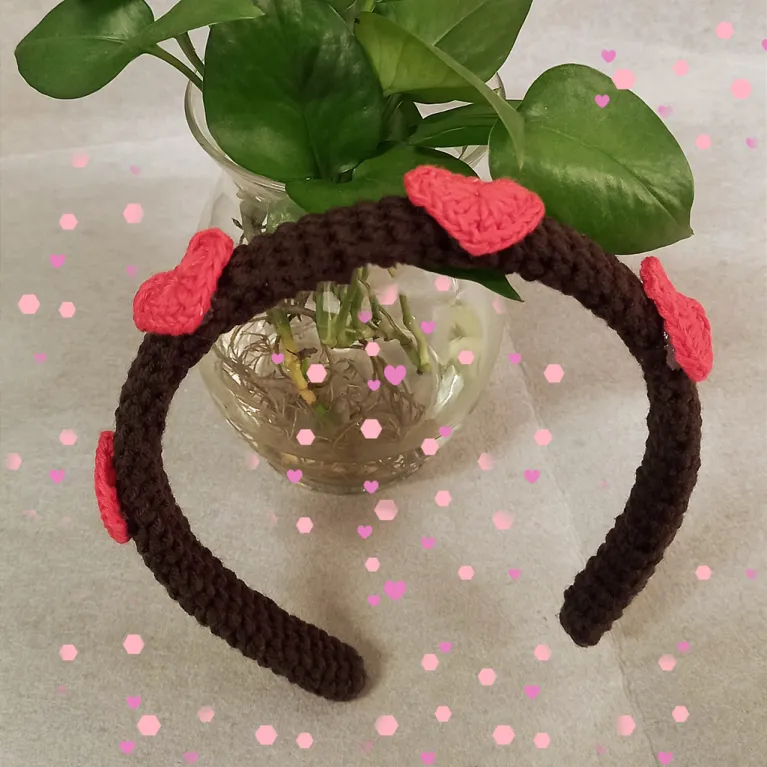 heart and flower crochet headband,  diverse styles, sweet and cute design, a gift for feminine girls